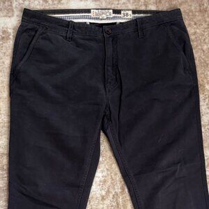 Fat Face Brand Slim Fit Cotton Stretch Chinos in Dark Grey, 38